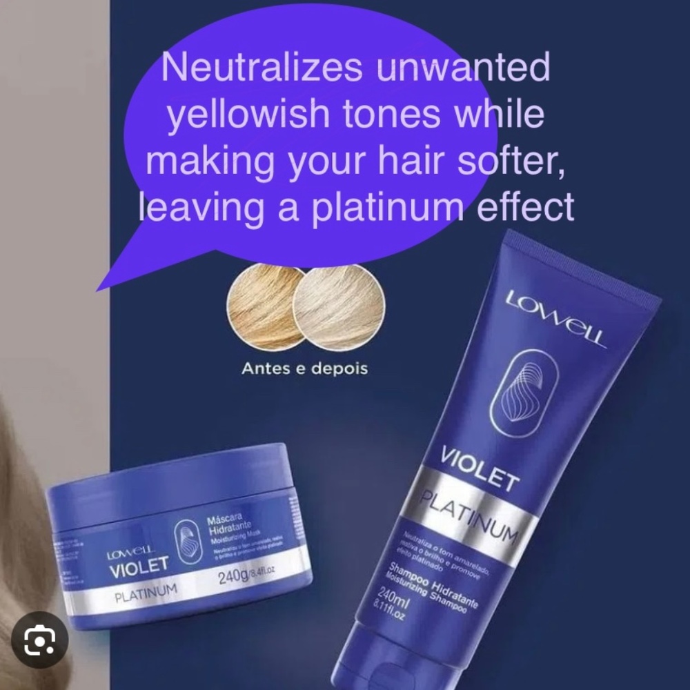 NEW LOWELL Purple Toning Hair Mask and Shampoo Set